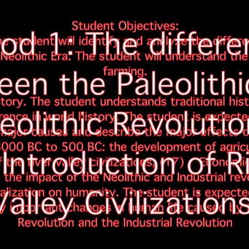 Comparing Paleolithic and Neoloithic