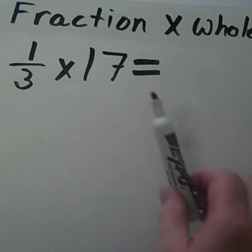 Multiply a fraction and a whole number