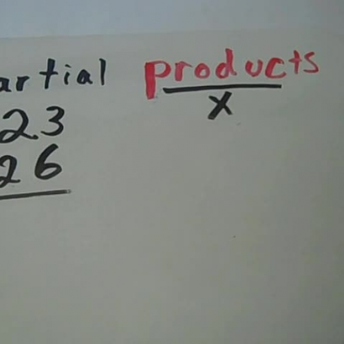 Partial Products multiply a 2 digit x 2 digit