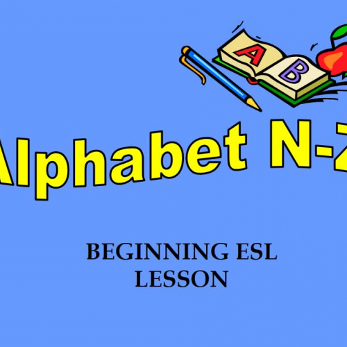 Alphabet letters N-Z
