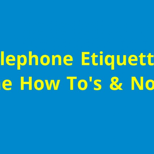 Public Service Announcement: Telephone Etiquette