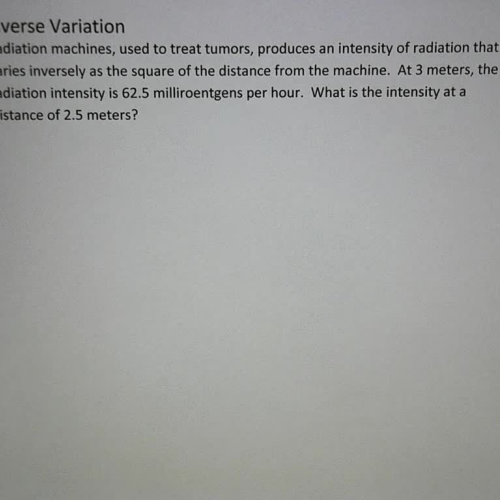 Inverse Variation Ex 10