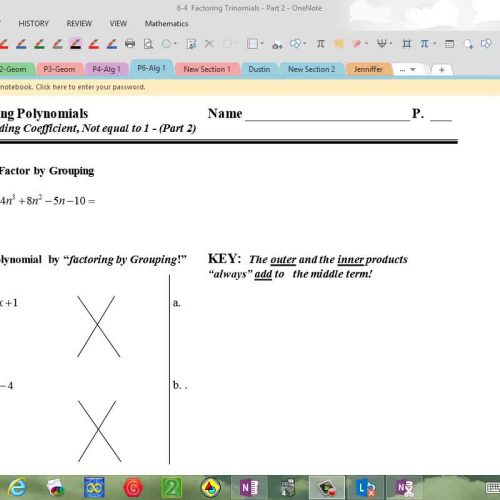 Factoring Trinomials