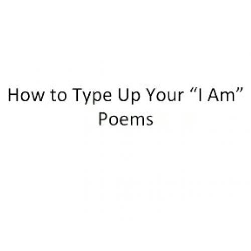 I Am Poem Tutorial