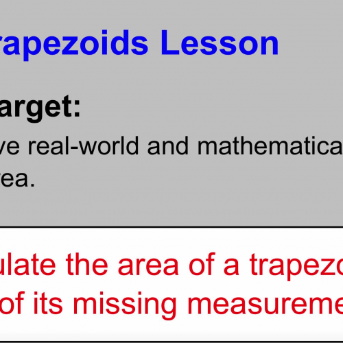 Area of Trapezoids Lesson