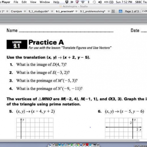 9.1 practice A selected solutions