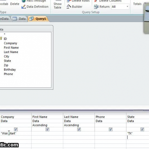 Access 2010 - Intro to Query