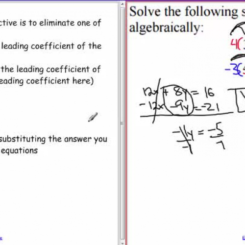 System of equations (Elimination)