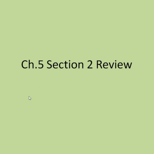 Ch. 5-2 Assessment Review Video