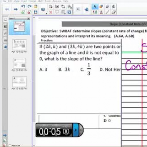 STAAR Review - Slope Problem 1