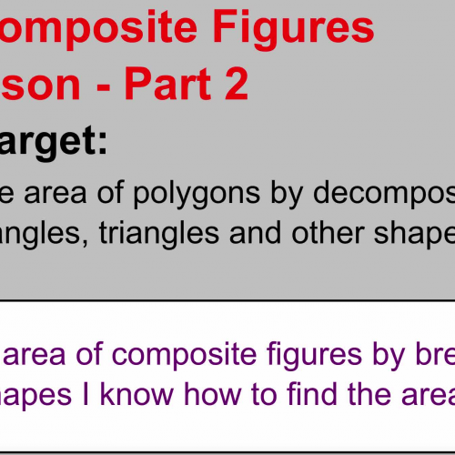 Area of Composite Figures - Part 2 Lesson