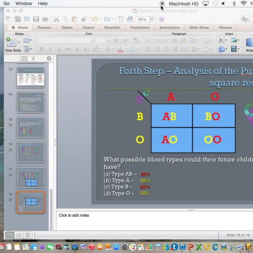 Genetics II: Multiple Allele Codominance Crosses
