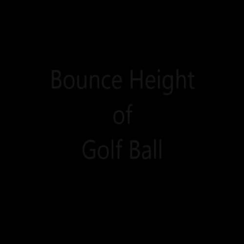 Exponential Decay Bounce Height of Golf Ball