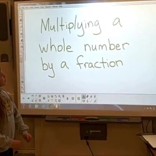 Multiplying a whole number by a fraction