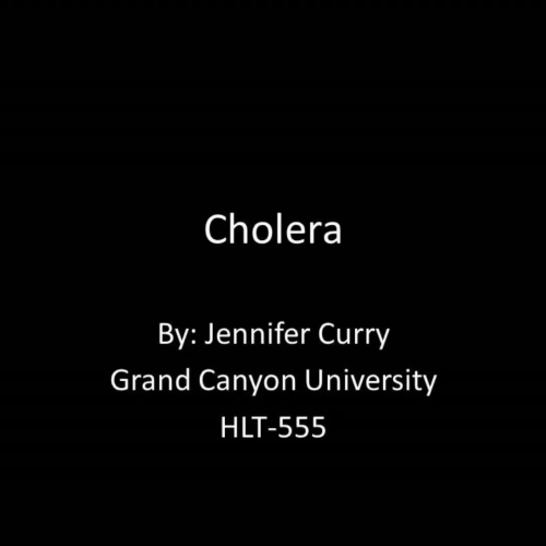 Cholera Public Service Announcment