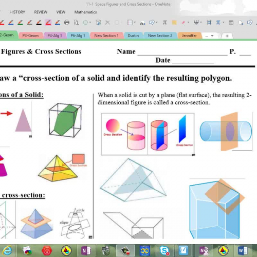 Cross Sections of Solids