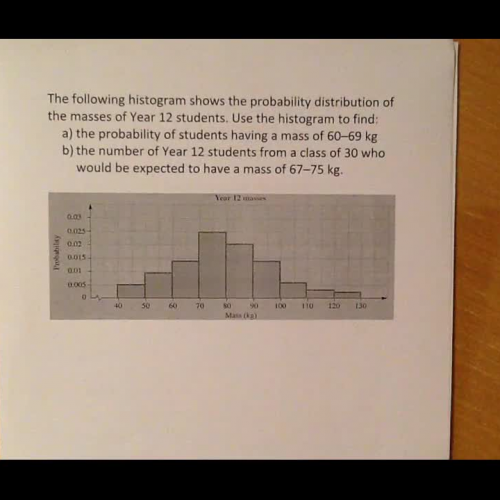 Expected frequencies from histograms