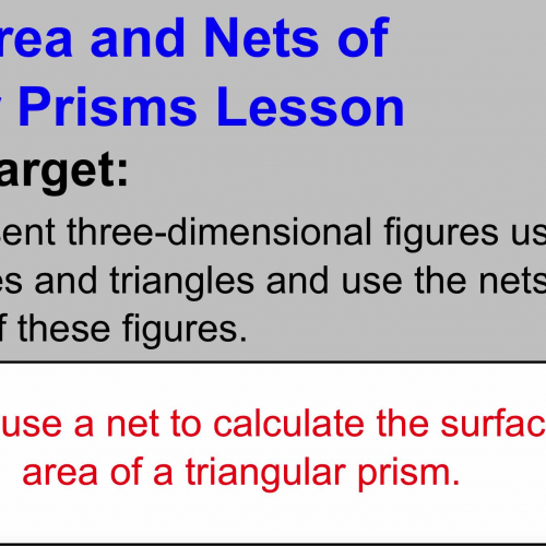 Surface Area and Nets of Triangular Prisms