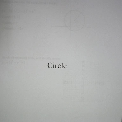 Circle Equations and Graphs Ex 1