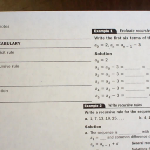 12.5 Recursive Formulas