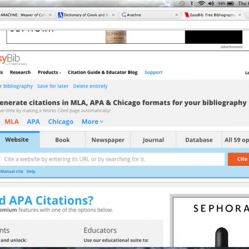 Easybib Citation Creation