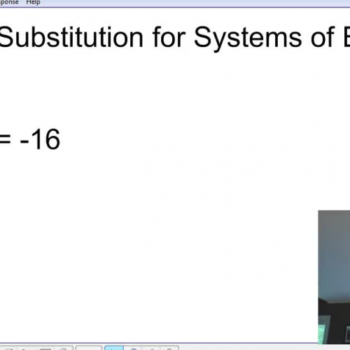 Substitution for Systems of equations