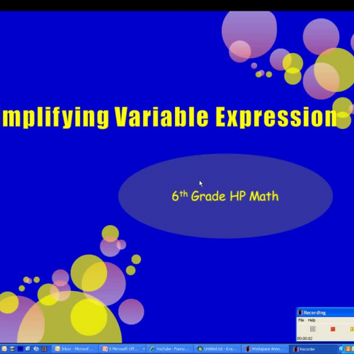 11.2 Lesson 1 - Simplifying Algebraic Expressions