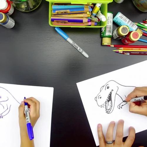 How to draw a T Rex