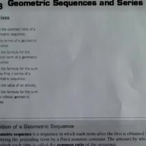 14.3 P.1 Geometric Sequences and Series 1