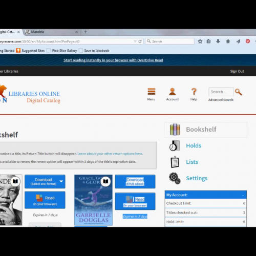Downloading E-books from the Library