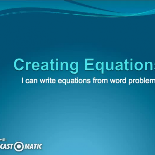 Creating Equations
