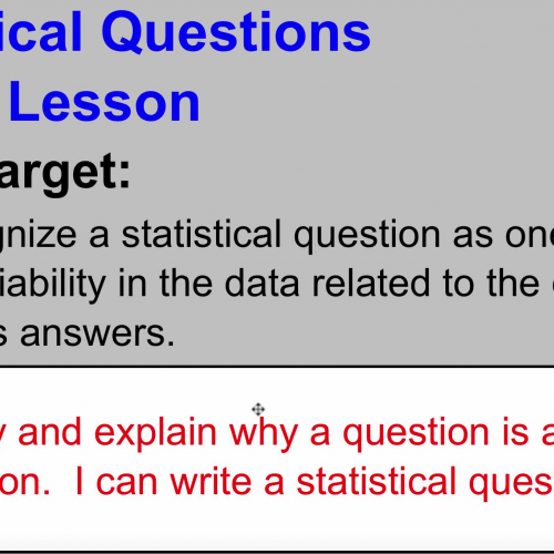 Statistical Questions Lesson