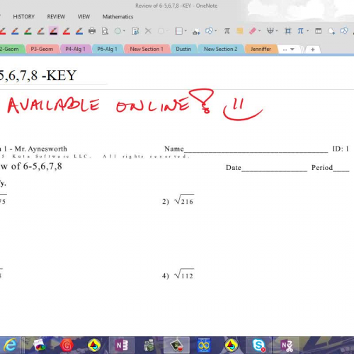 Review 6-5,6,7,8    Solving Quadratic Equations