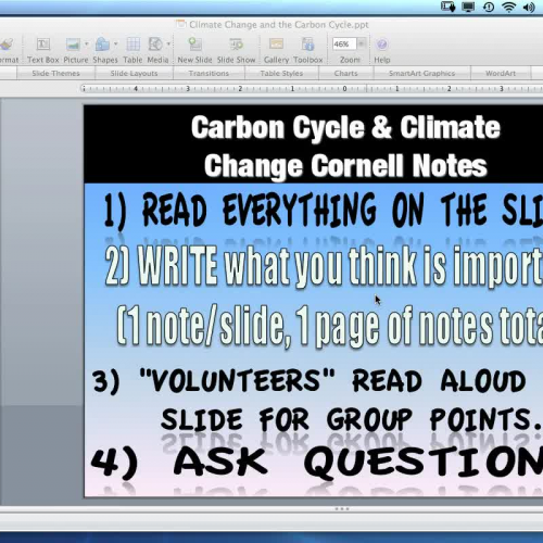 Carbon Cycle and Climate Change Cornell Notes Video 1 of 3