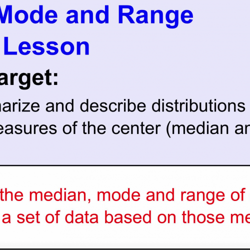 Median, Mode and Range Lesson - Video