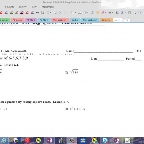 Solving Quadratics - All Methods