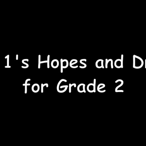 Grade 1's Hopes and Dreams