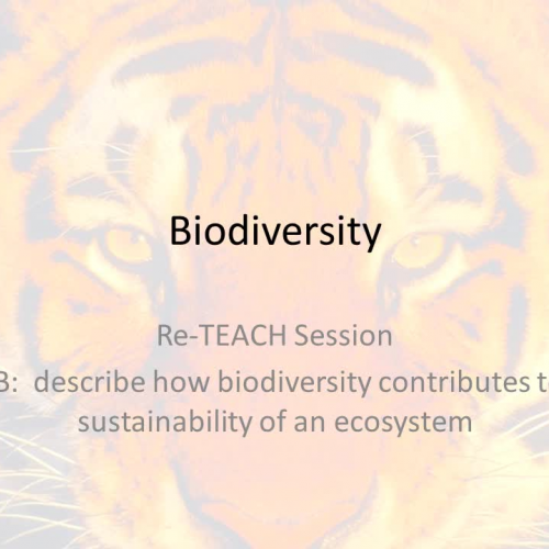 7 10B  Biodiversity RETEACH