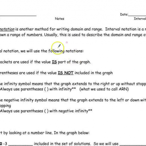 A2 Interval Notation