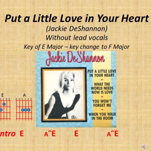 Put a Little Love In Your Heart (chords & vocals)