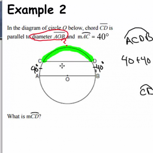 Circle angles I (Parallel chords intercept congruent arcs)