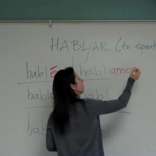 Conjugation of Hablar in the past tense