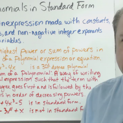 Polynomials in Standard Form