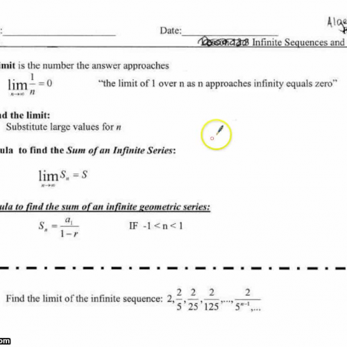 A2 Infinite Sequences and Series