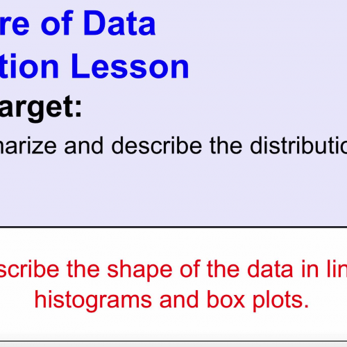Shape of Data Distribution Video