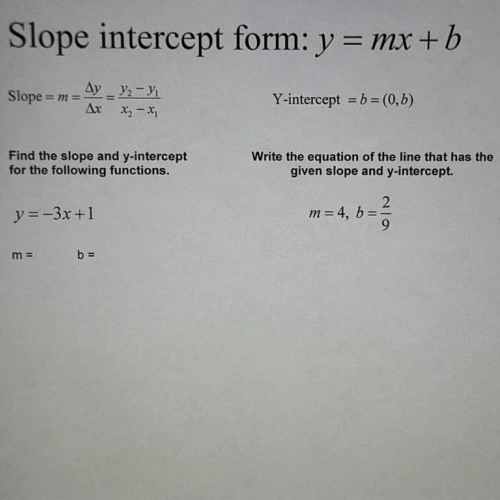Linear Functions in Point-Slope Form Ex 1