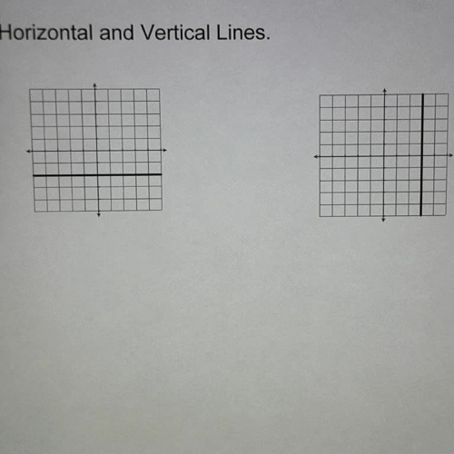 Linear Functions Vertical and Horizontal Ex 3