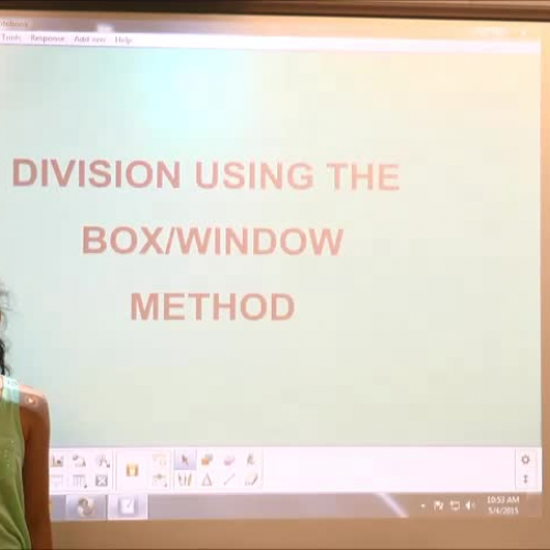 Dividing using the box/window method