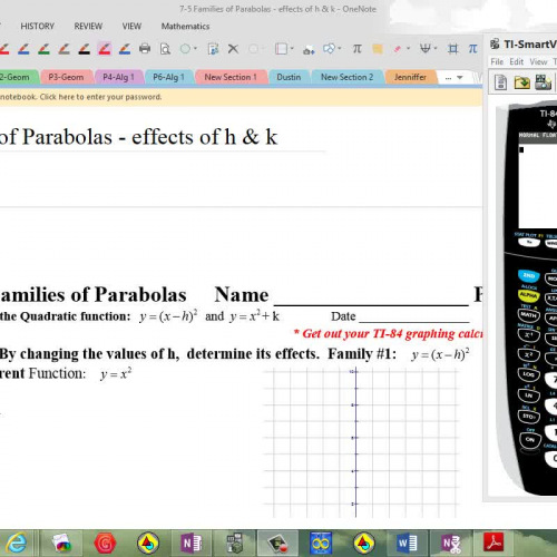 Graphing Parabolas