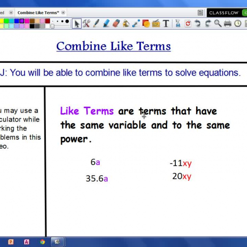 Combining Like Terms